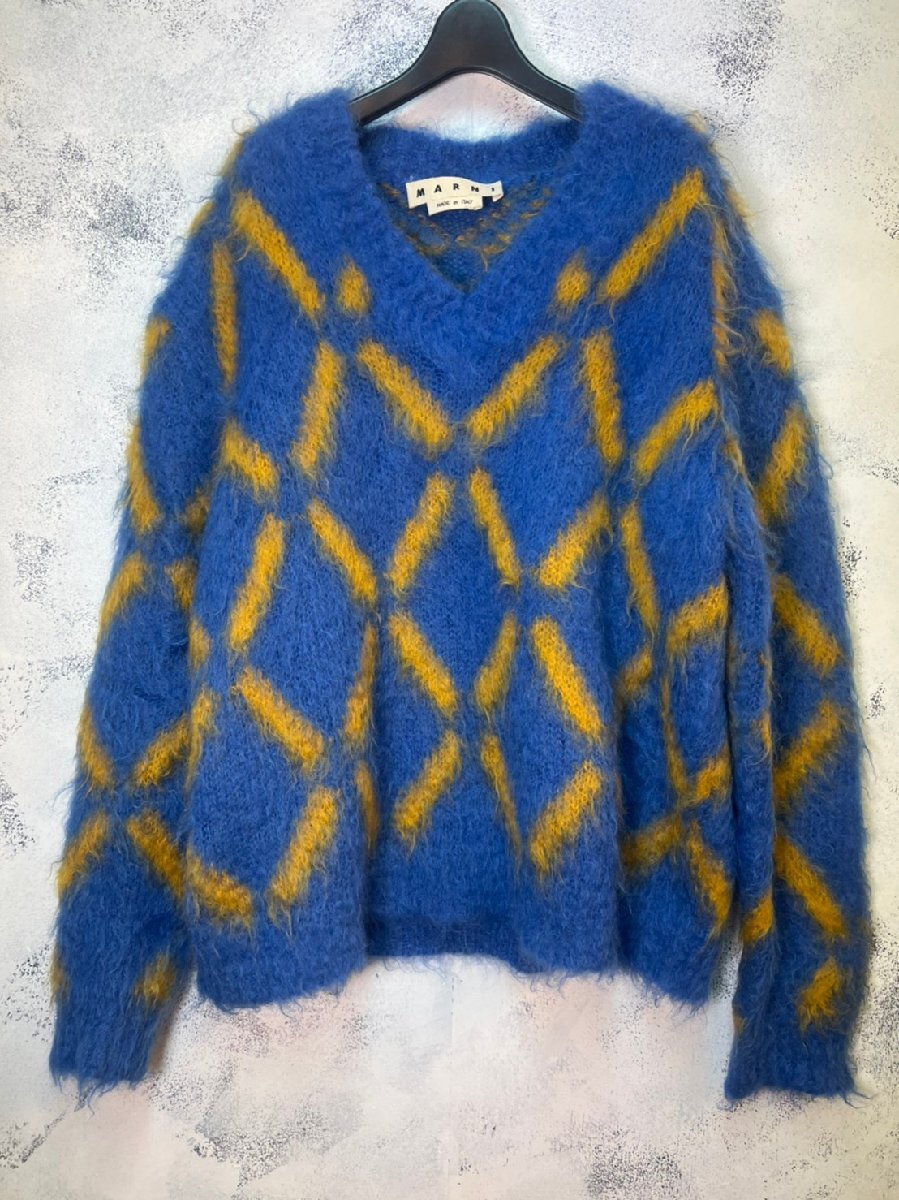 ☆MARNI マルニ☆19AW ダイアモンドカット モヘア ニット セーター拍卖