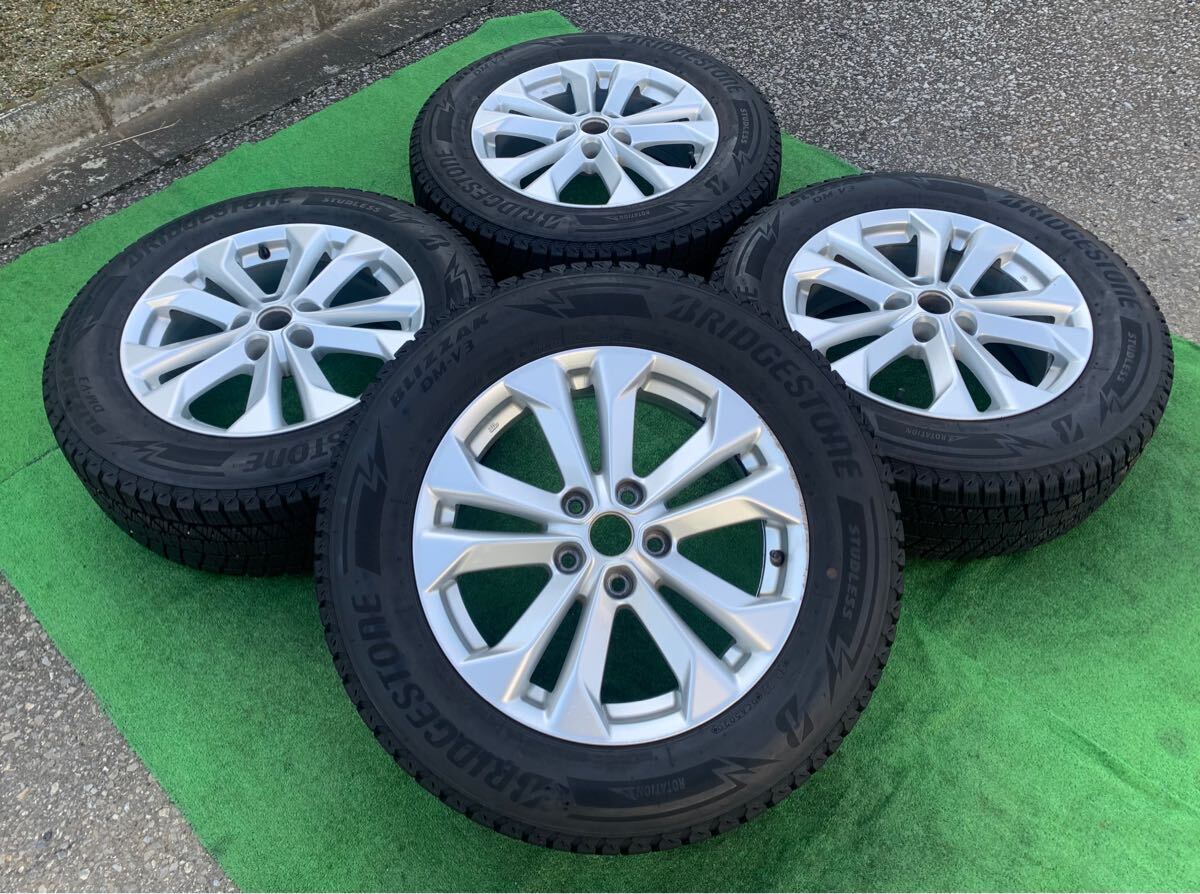 2020年製★NISSAN T32/エクストレイル純正17ホイール& 225/65R17 BRIDGESTONEスタッドレスタイヤ4本★ ★拍卖