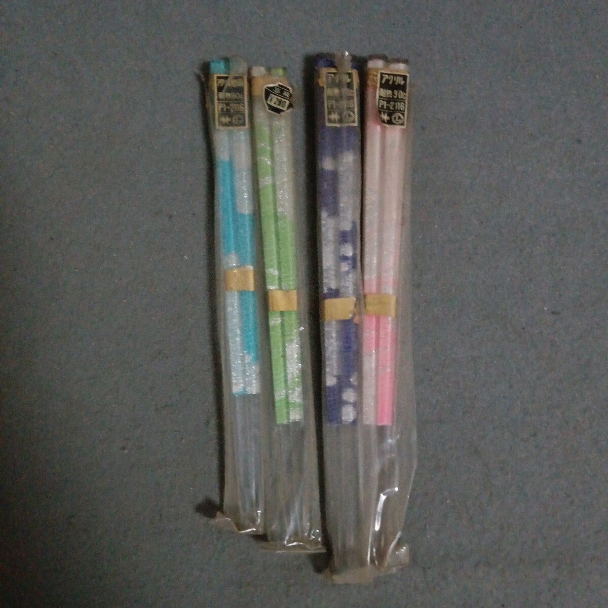 デッドストック アクリル製 お箸 4膳セット 昭和レトロ 水中花拍卖