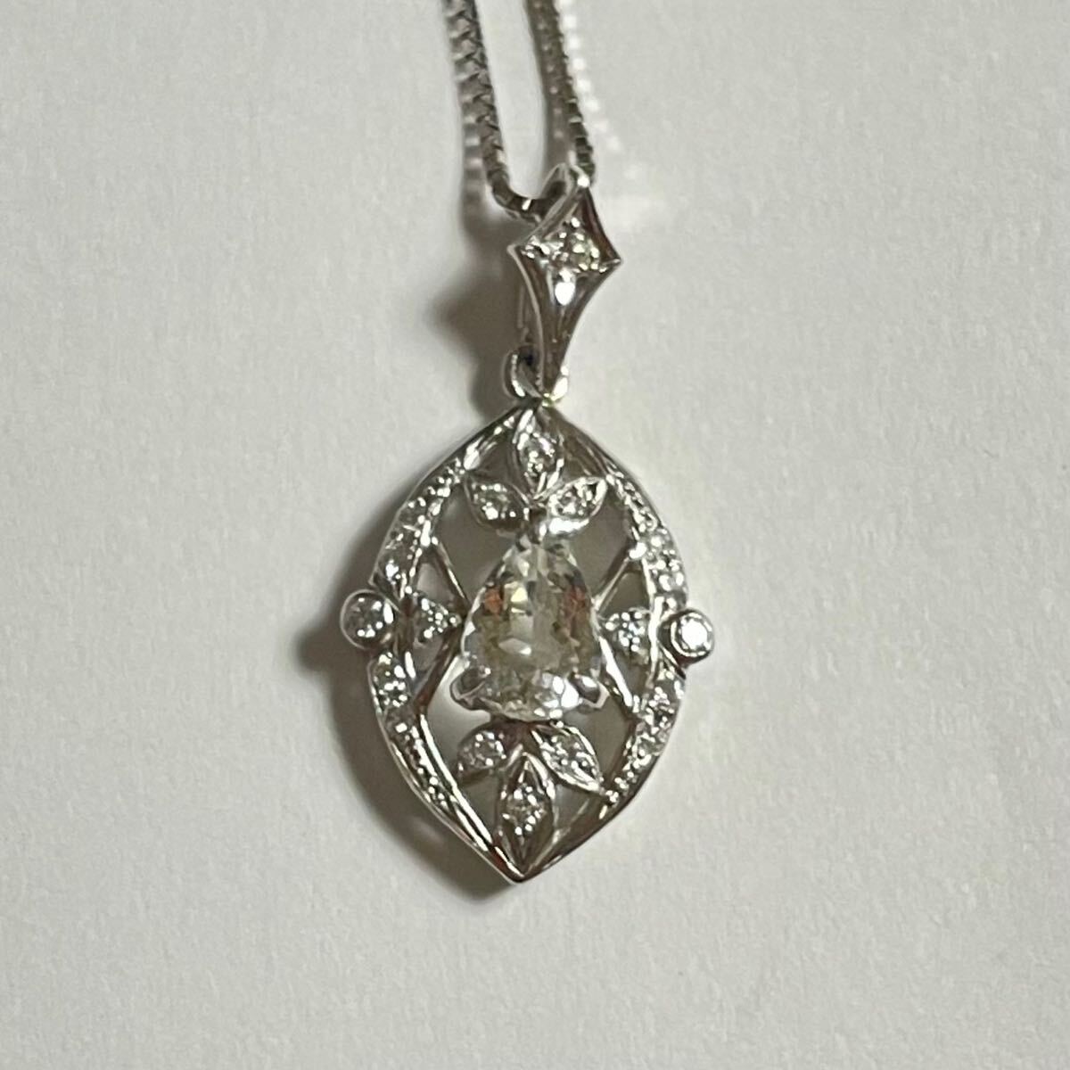 天然スキャポライト ダイアモンドプラチナペンダント拍卖