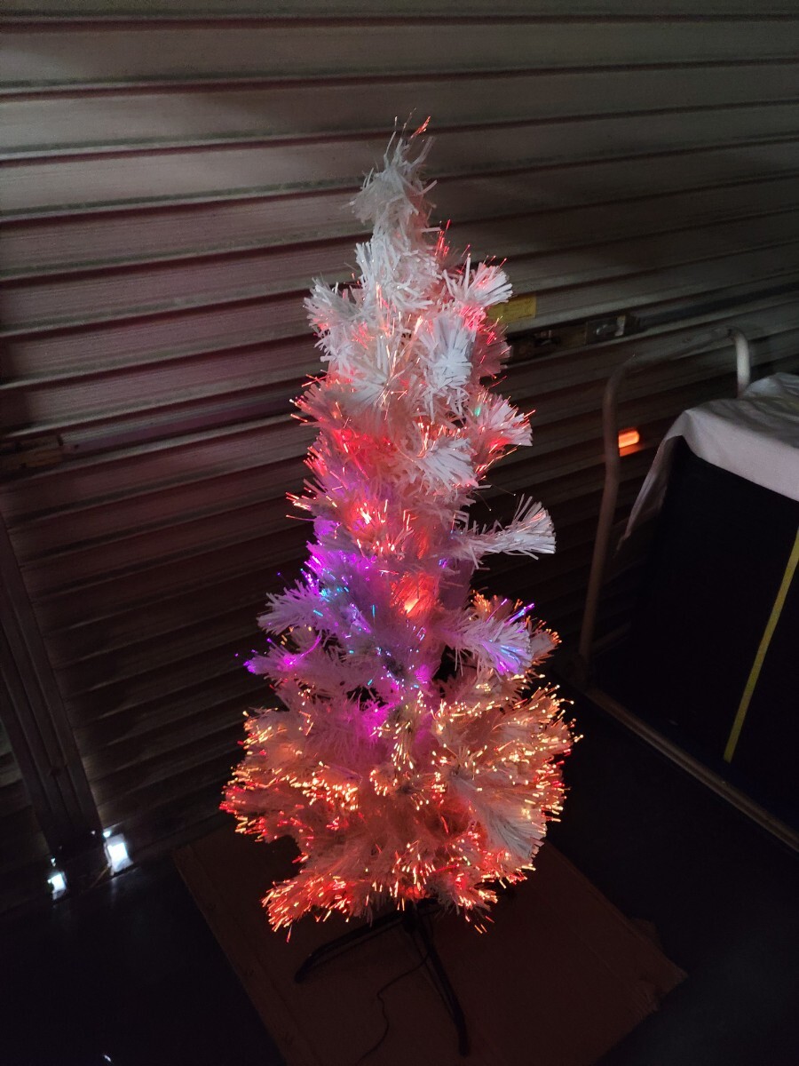 4624 120光ファイバーホワイト白クリスマスツリー120cm クリスマス拍卖