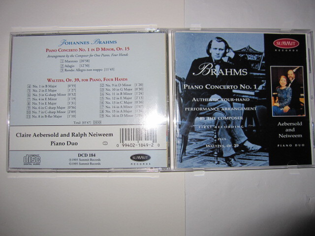 ブラ-ムス:ピアノ協奏曲第1番(作曲者編曲による4手連弾版)/ワルツ集 アバーソルド,ネイウィーム SUMMIT拍卖