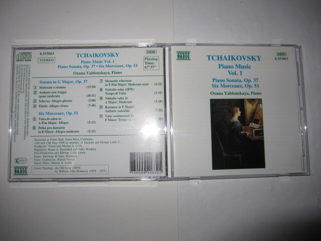 チャイコフスキー:ピアノ音楽全集第1集/ピアノ・ソナタ/6つの小品 オクサナ・ヤブロンスカヤ NAXOS拍卖