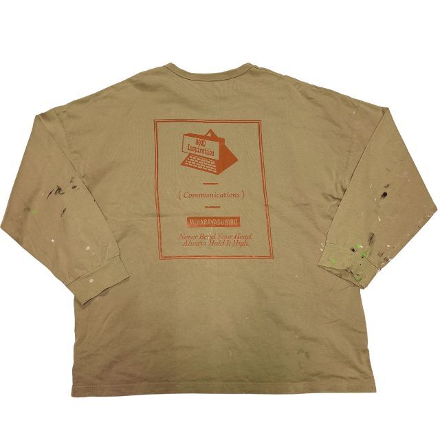 大きいサイズ ミハラ ヤスヒロ GU 超ビッグシルエット 2XL ゆるダボ ペンキ加工 MIHARA YASUHIRO ロンT デザイナーズ 長袖 雅瀬1109拍卖