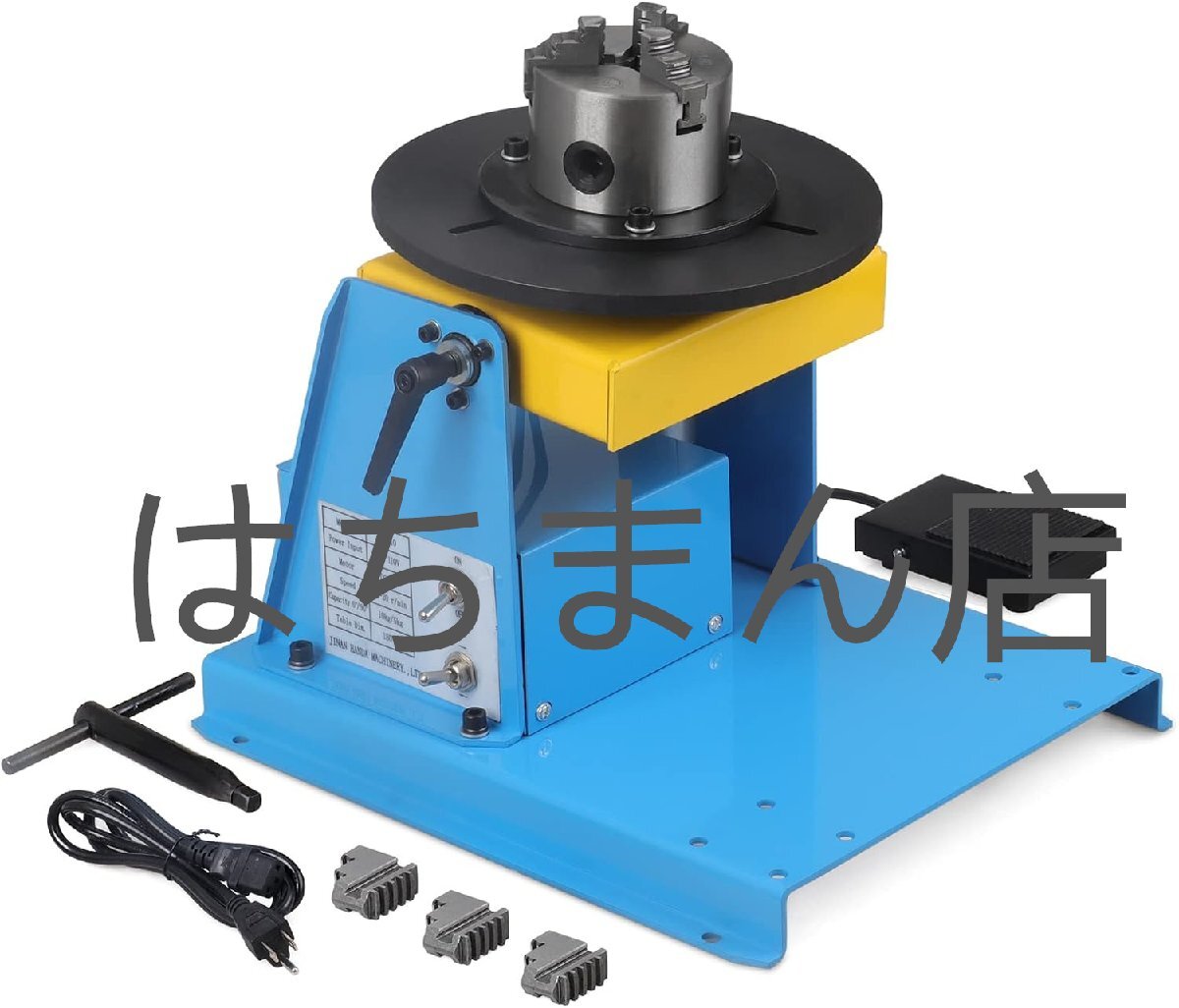 ポジショナー 小型溶接ターンテーブル 10KG 溶接ターンテーブル 0~90°度ロータリーポジショナー ジョー旋盤チャック直径180mm (110V)拍卖