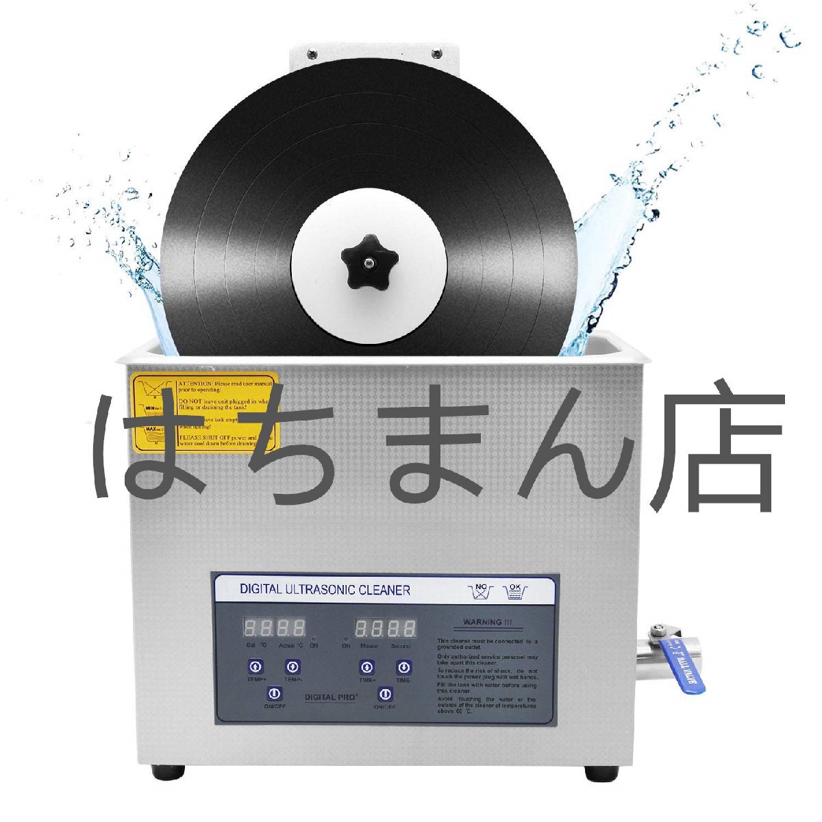 レコード洗浄機6L 超音LP盤レコードクリーナー 自動回転装置付き 両面同時清浄 最大6枚設置 乾燥用LP立て付きPS-30A(電源AC100-120V/60Hz)拍卖
