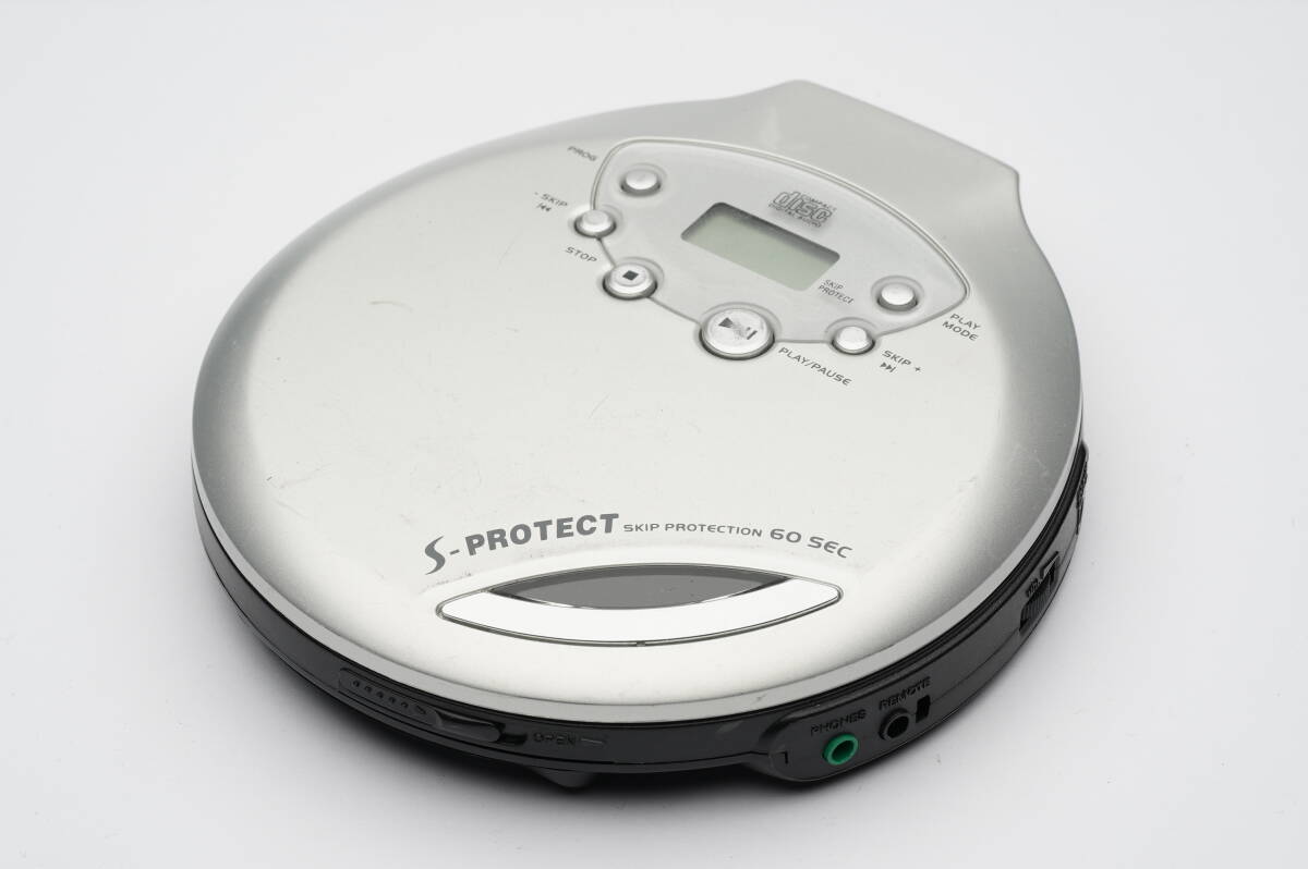S-PROTECT PCD-55 シルバー ポータブルCDプレーヤー ジャンク 送料600円拍卖