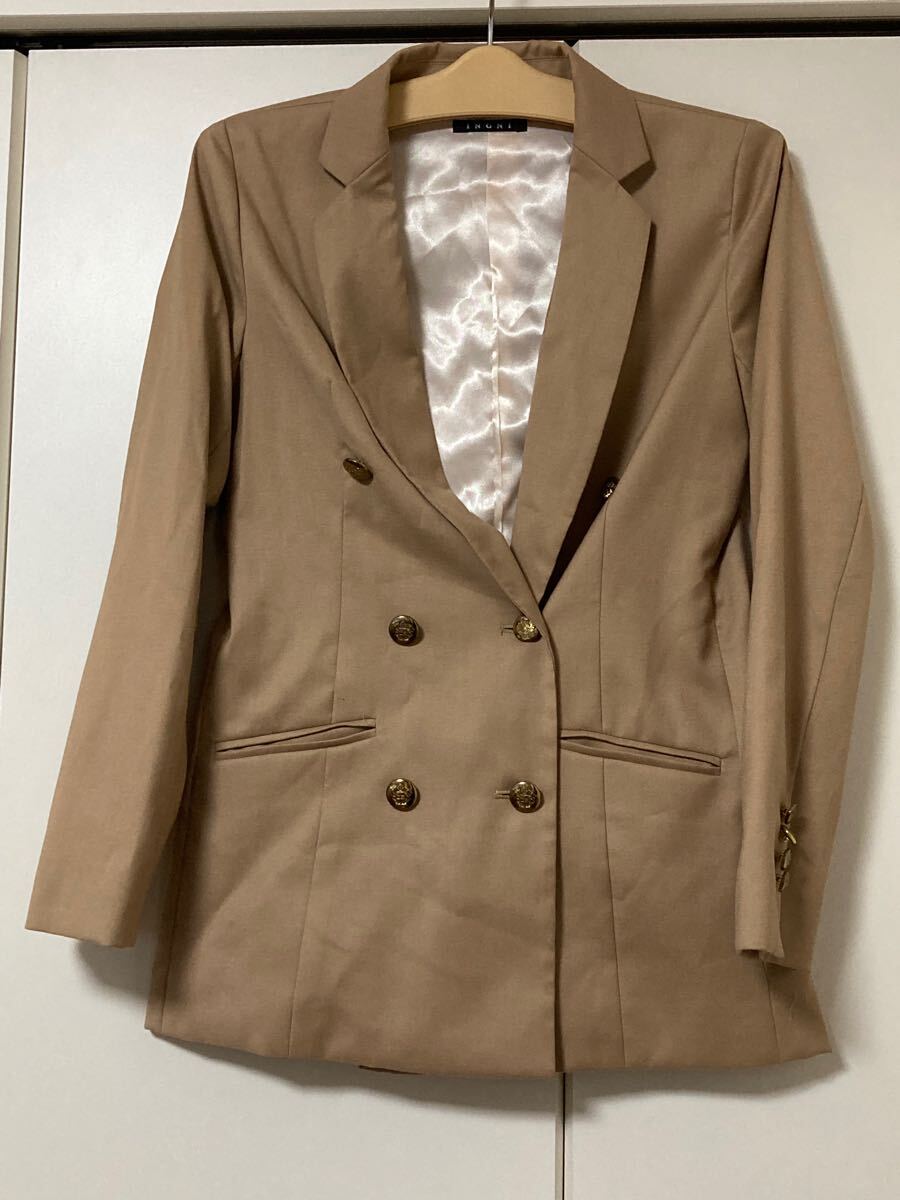 INGNIイングテーラードジャケット ベージュブラウンジャケット拍卖