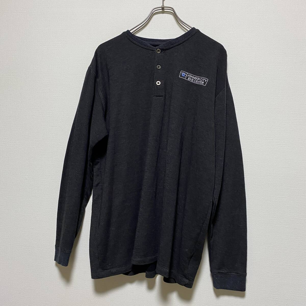 アメリカ古着 長袖 Tシャツ ヘンリーネック ロンT 企業物 US古着 Lサイズ 【W101】拍卖