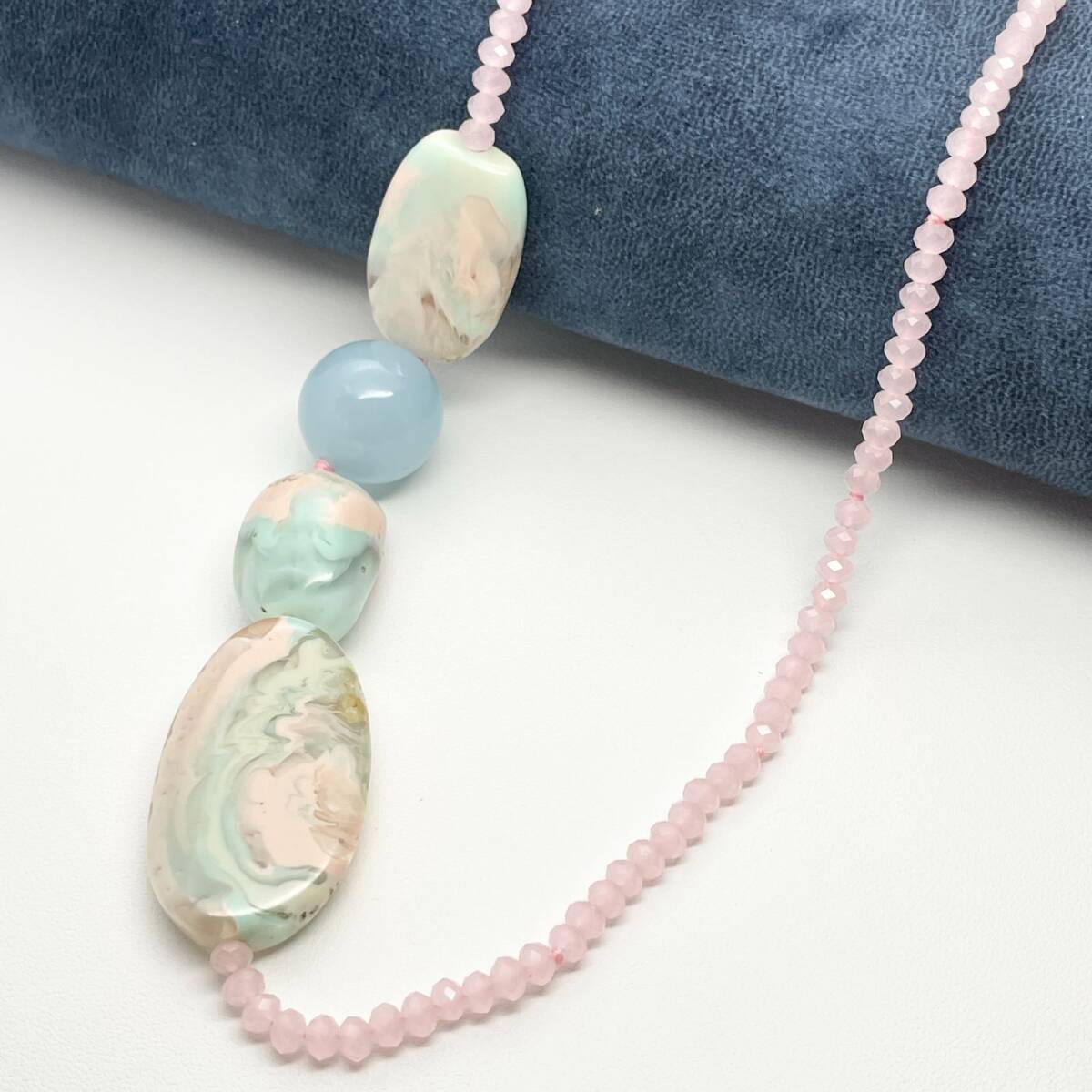 ドナテラペリーニ 天然石 ストーン ロング ネックレス タッセル/24-3096拍卖