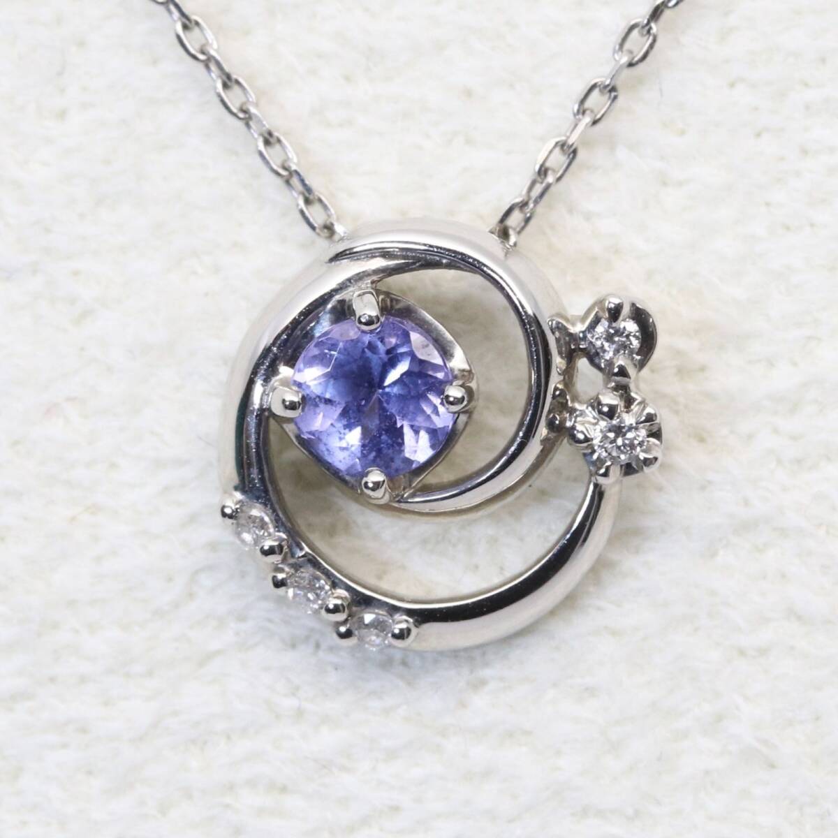 4℃ ダイヤ×タンザナイト 2023 ネックレス Pt850/24-3050箱拍卖