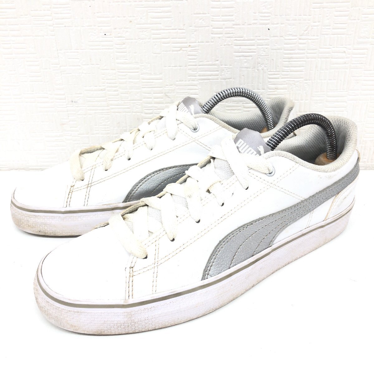●PUMA プーマ コートポイントVULC V2 ローカット スニーカー 24.5cm 白 ホワイト Court Point Vulc V2 レディース 女性用 婦人拍卖