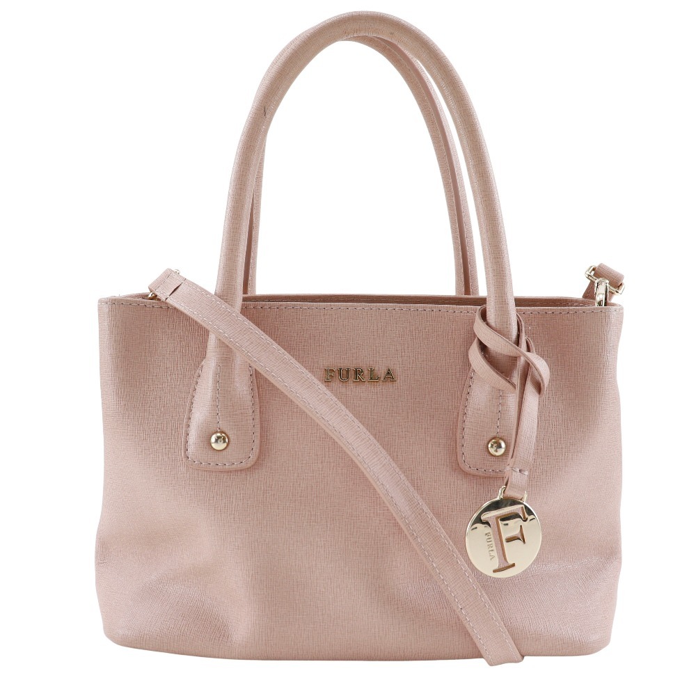 Furla フルラ 2WAYショルダー ハンドバッグ レザー ピンク レディース【H202324519】中古拍卖