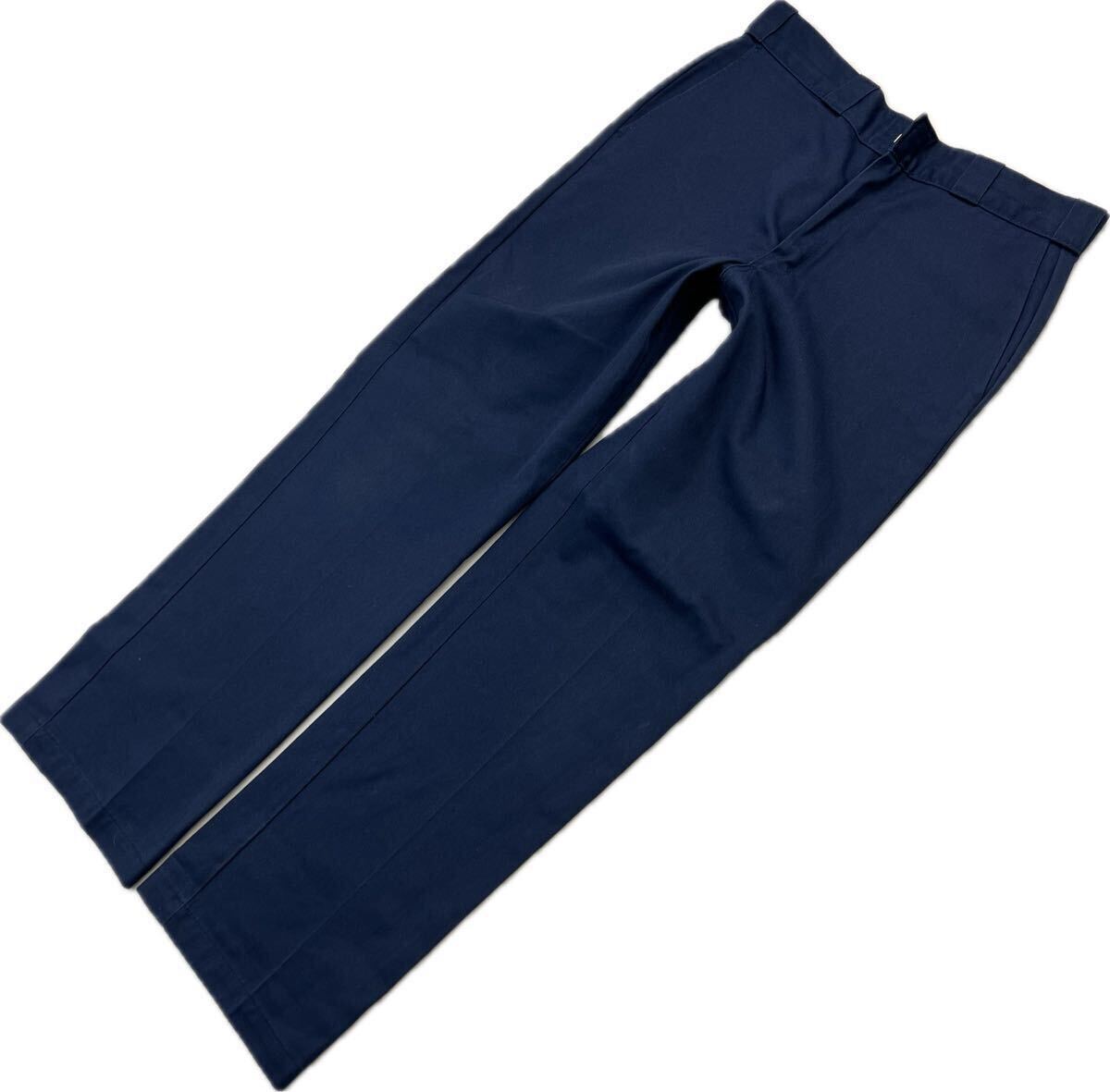 Dickies ☆ ディッキーズ メキシコ製 ネイビー コットン ワークパンツ W32 通年 ワーク アメカジ ストリート スケータ アウトドア■JS1421拍卖