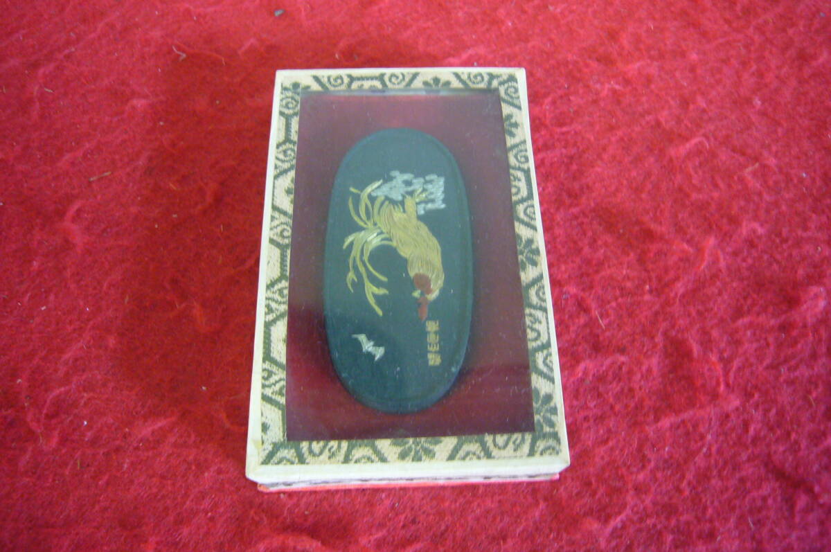【未使用】中国古墨 墨 書道具 十二支 干支 鶏 縦約8.5cm 横約4cm 厚み約0.7cm拍卖