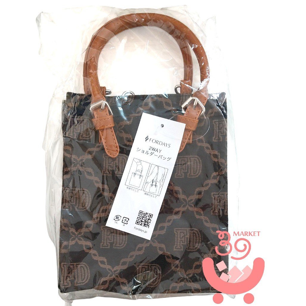 フォーデイズ FORDAYS 2WAY ショルダーバッグ ブラウン系 茶色 ミニバッグ サコッシュ 新品拍卖