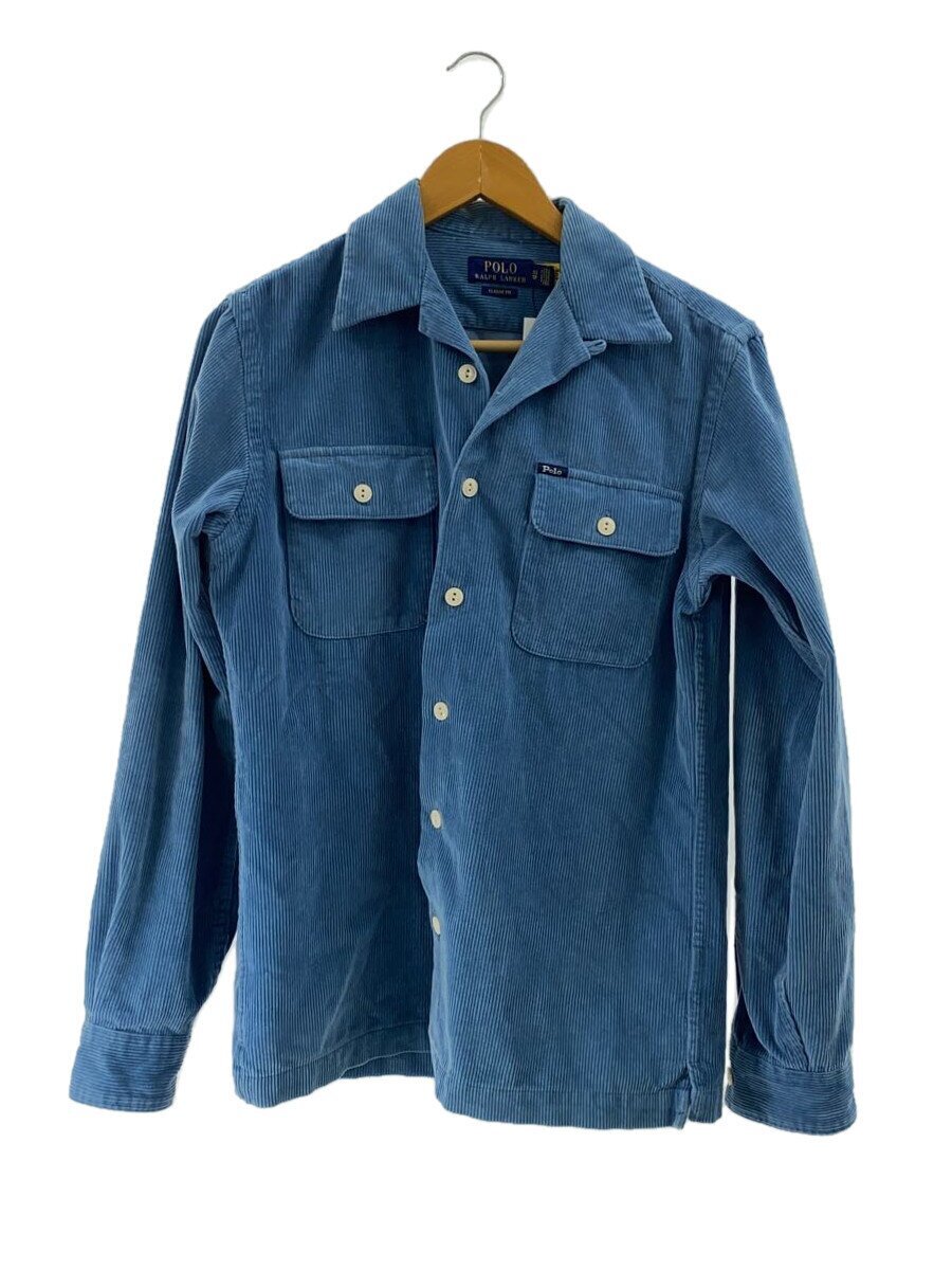 POLO RALPH LAUREN◆長袖シャツ/XS/コーデュロイ/BLU/無地拍卖