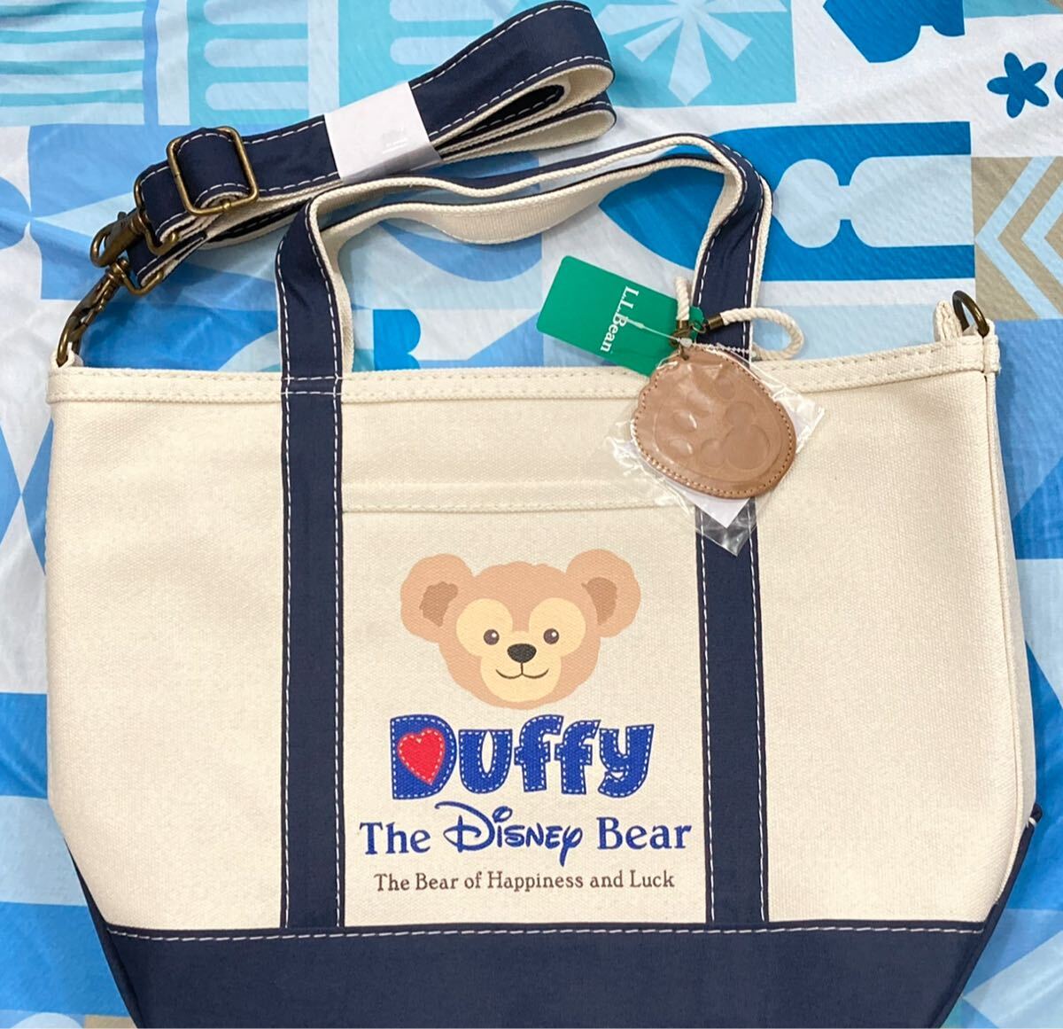 新品未使用タグ付 ディズニー TDS 15周年 ダッフィー L.L.Bean トート バッグ エコバッグ トートバッグ ショルダーバッグ L L Bean拍卖
