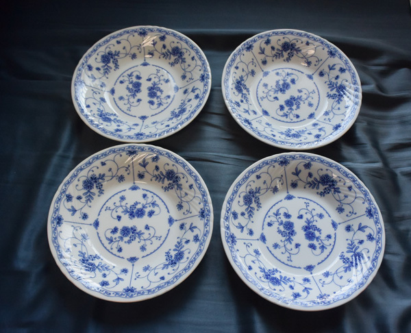 ISHIHAMA Blue Ming 中皿 4枚セット拍卖