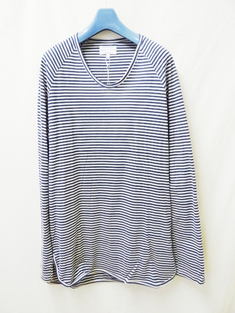 PYJAMA CLOTHING ピジャマクロージング 新品未使用 ネイビー/ベージュ Mサイズ ベルギー製 LONG FIT TEE ST拍卖