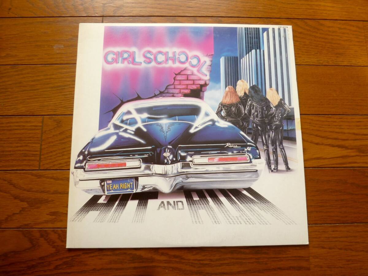LP ガールスクール GIRLSCHOOL / HIT AND RUN 訳詞付き拍卖