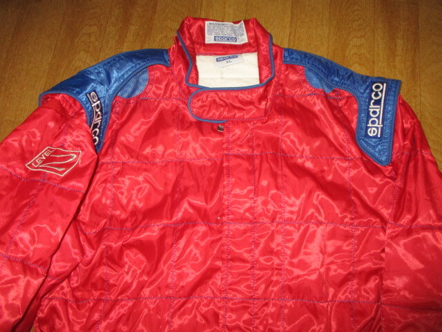 スパルコ レベル2 厚手ゴーカートドライビングレーシングスーツ・ツナギ 極美中古 サイズXL アルパインスターズコミズノOMP拍卖