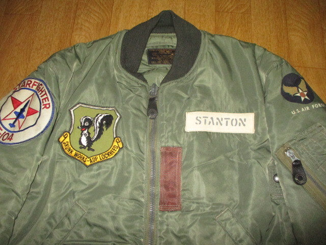 BUZZ RICKSON'Sバズリクソンズ MA-1 スカンクワークス カスタム フライトジャケット 美中古 サイズM拍卖