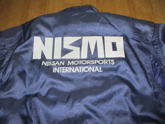 ニスモレーシング・スーパーGT 当時物 デカロゴ 中綿入り・防寒・チームジャケット 美中古 サイズL(L~LL相当)拍卖