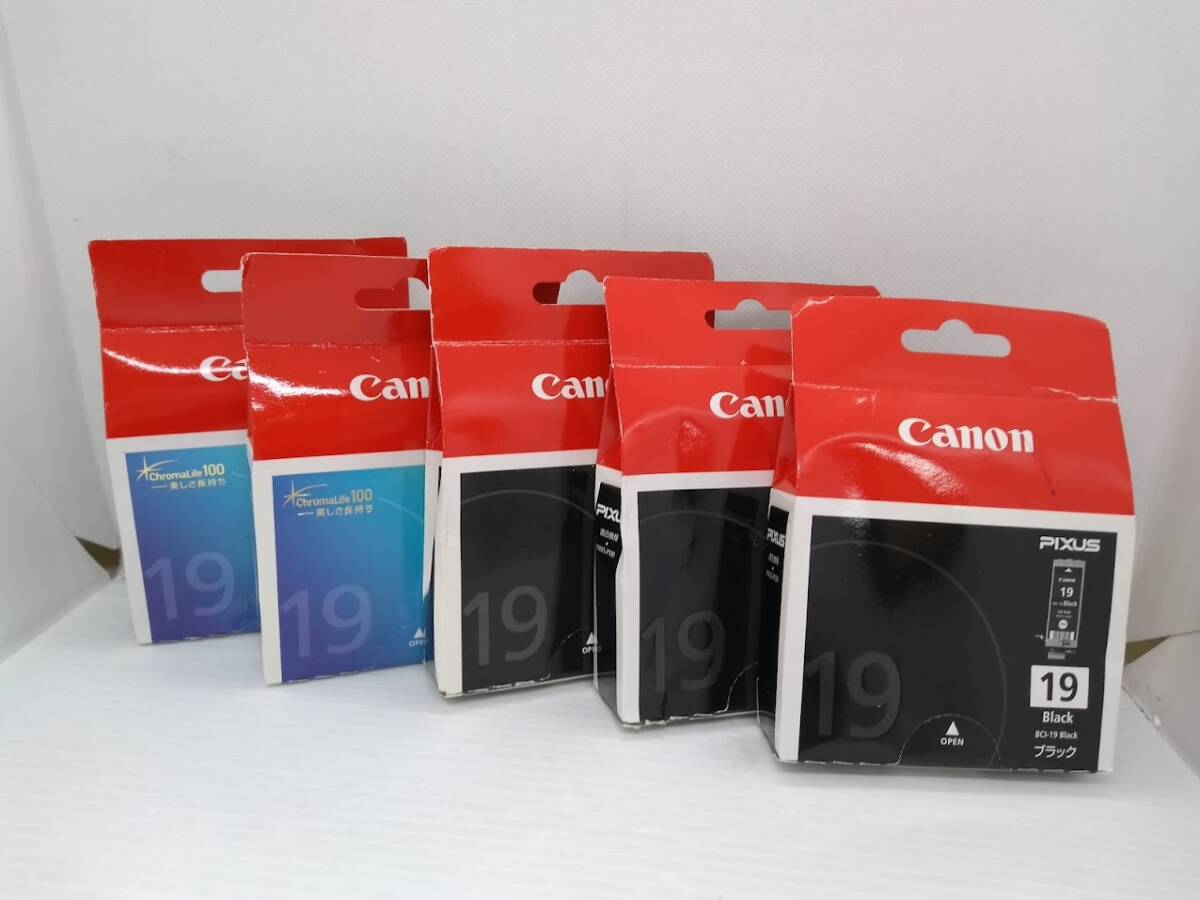 ●【CANON】インクタンク BCI-19 black / BCI-19 color 合計5個セット拍卖
