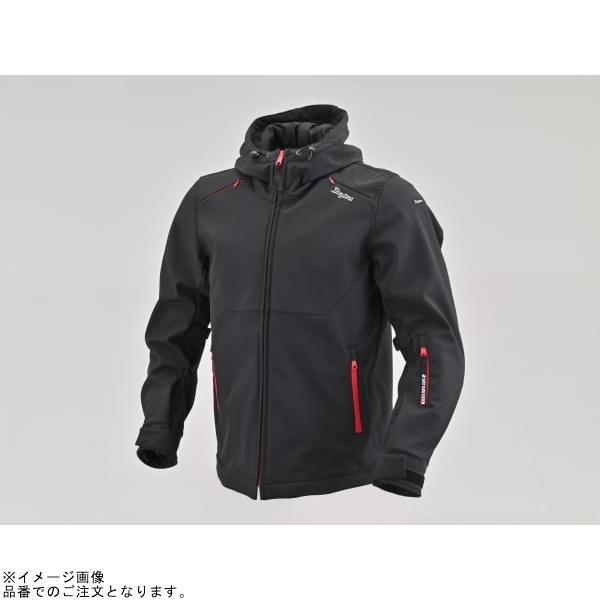 DAYTONA デイトナ 48628 DJ-017 イージーソフトシェルパーカー ブラック/レッド サイズ:M拍卖