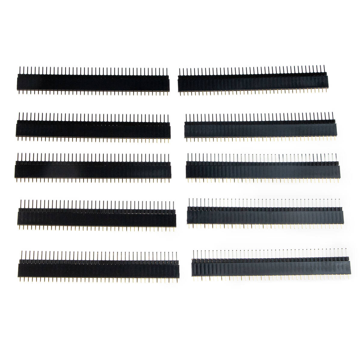 単列ピン 2.54mmピッチ1×40Pストレートピン ダイレクトインサートソケットピン 単列メスソケット ストレートピン配列 10本セット ;J993;拍卖