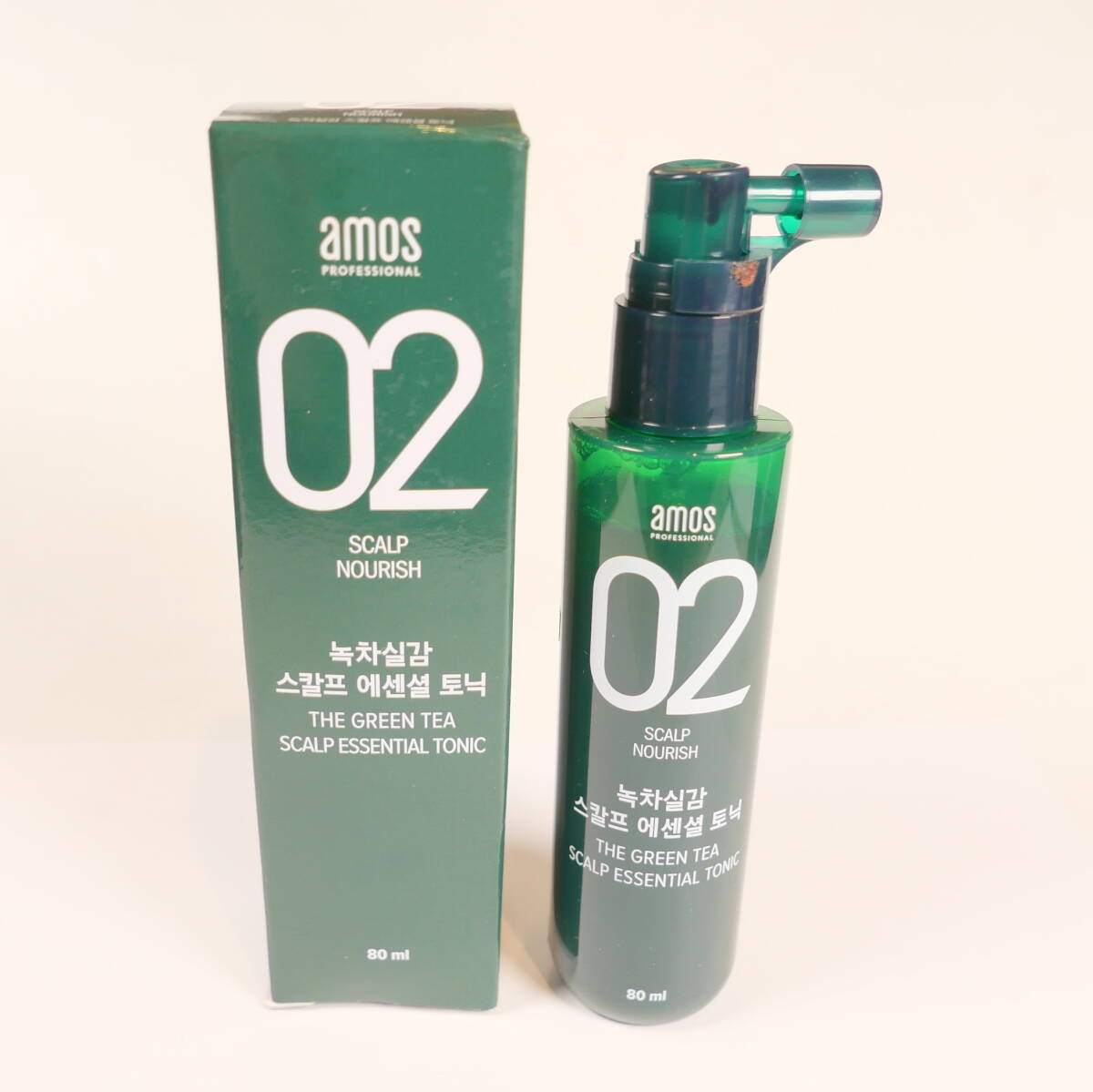 訳ありヘアケア★中古 amos アモス 02 スカルプ ナリッシュ グリーンティー エッセンシャルトニック 80mL拍卖