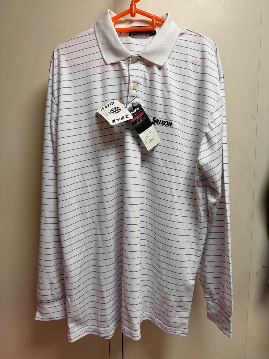 送料格安スピード発送!新品未使用★スリクソンロングポロシャツLサイズ定価8925円★ゴルフ散歩ハイキング登山トレランマラソン拍卖