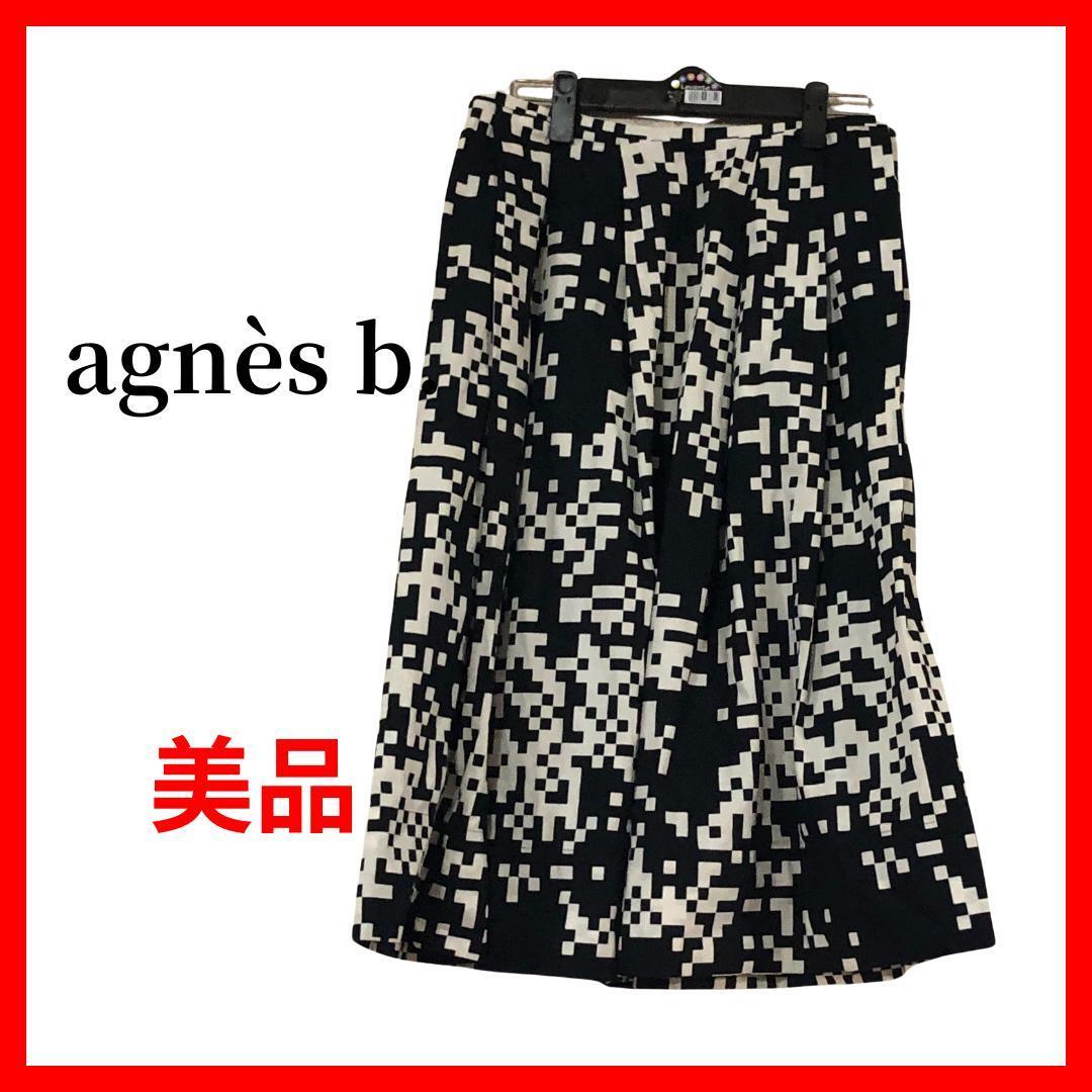 agns b. アニエスベー スカート チェック柄 日本製 B752拍卖