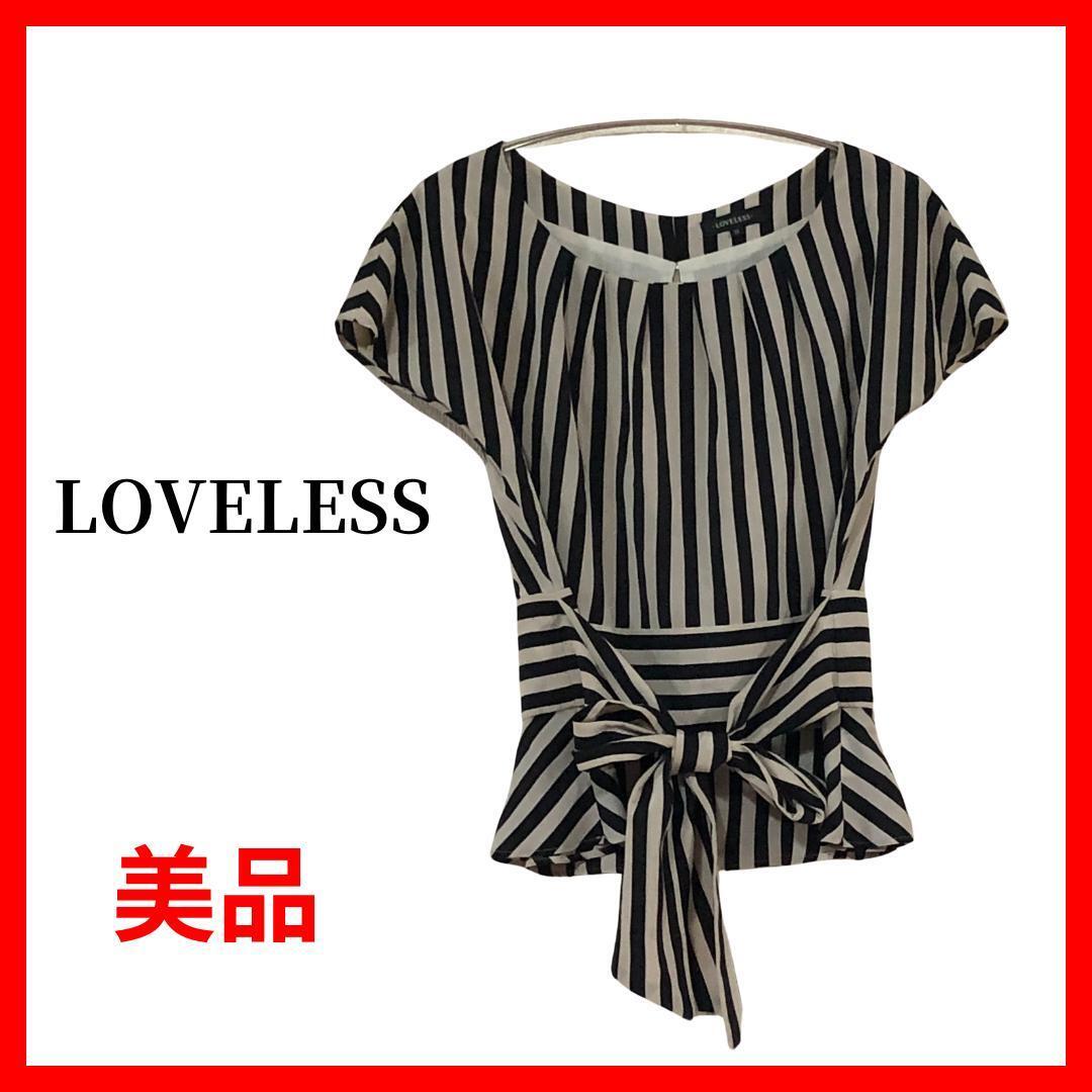 LOVELESS. ラブレス ブラウス リボン ストライプ B641拍卖