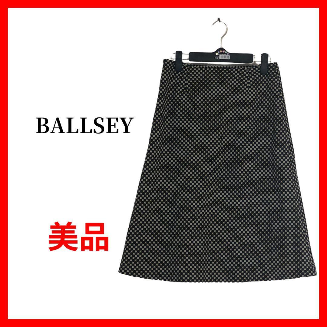 BALLSEY ボールジィ スカート ドットチェック ウール B1044拍卖