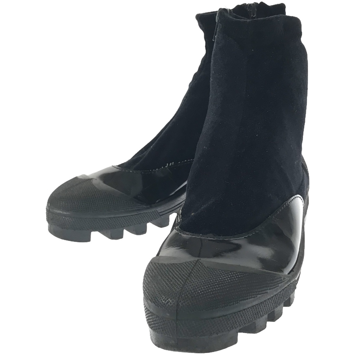 ISSEY MIYAKE イッセイミヤケ BY GHOSTIN サイドジップベルベットスニーカー ブラック 38 IT9CC2YA91YT拍卖