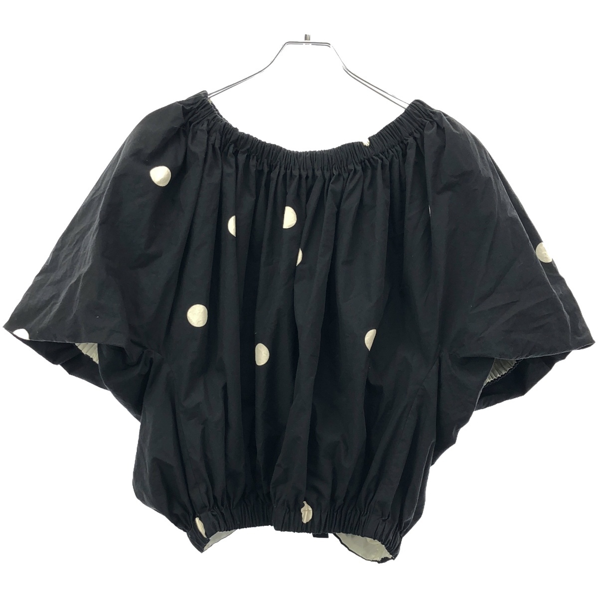 DRIES VAN NOTEN ドリスヴァンノッテン 20SS パフスリーブドットバルーンブラウス ブラック XS IT0S176J4BSR拍卖