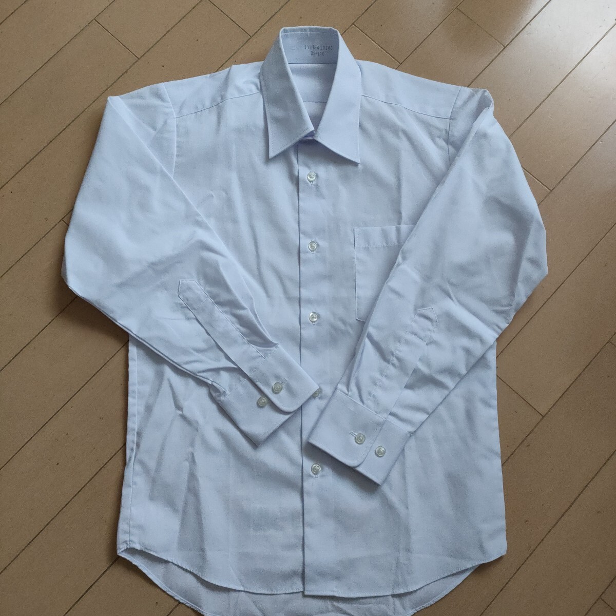 訳あり 男児 長袖 ワイシャツ 140 形態安定 UV対策 防汚加工 スクールシャツ拍卖