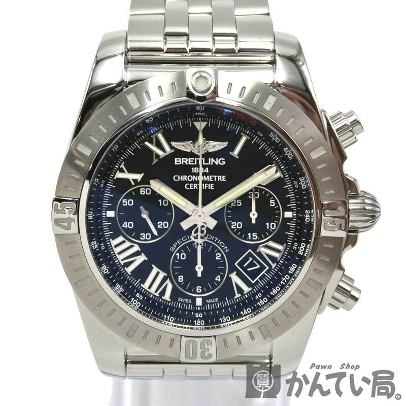 19845 BREITLING【ブライトリング】クロノマット JSP AB0115 日本限定 自動巻き クロノグラフ ブラック文字盤 腕時計 メンズ ウォッチ拍卖