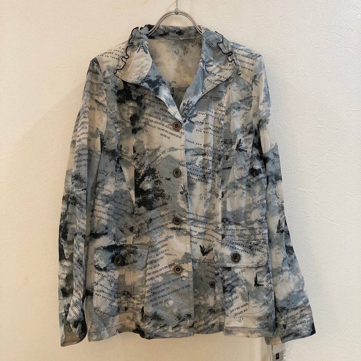 Tronco Palla/ 長袖 デザインシャツ ブルー レディース M拍卖