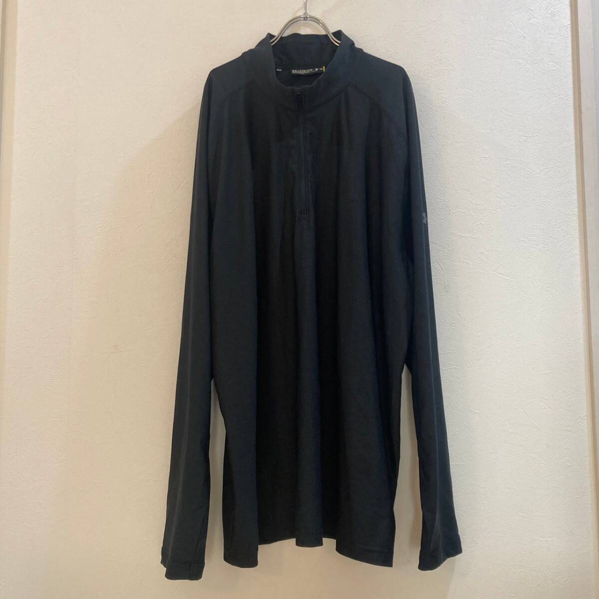 UNDER ARMOUR/アンダーアーマー 長袖ジップアップウェア ブラック 黒 メンズ XXL拍卖