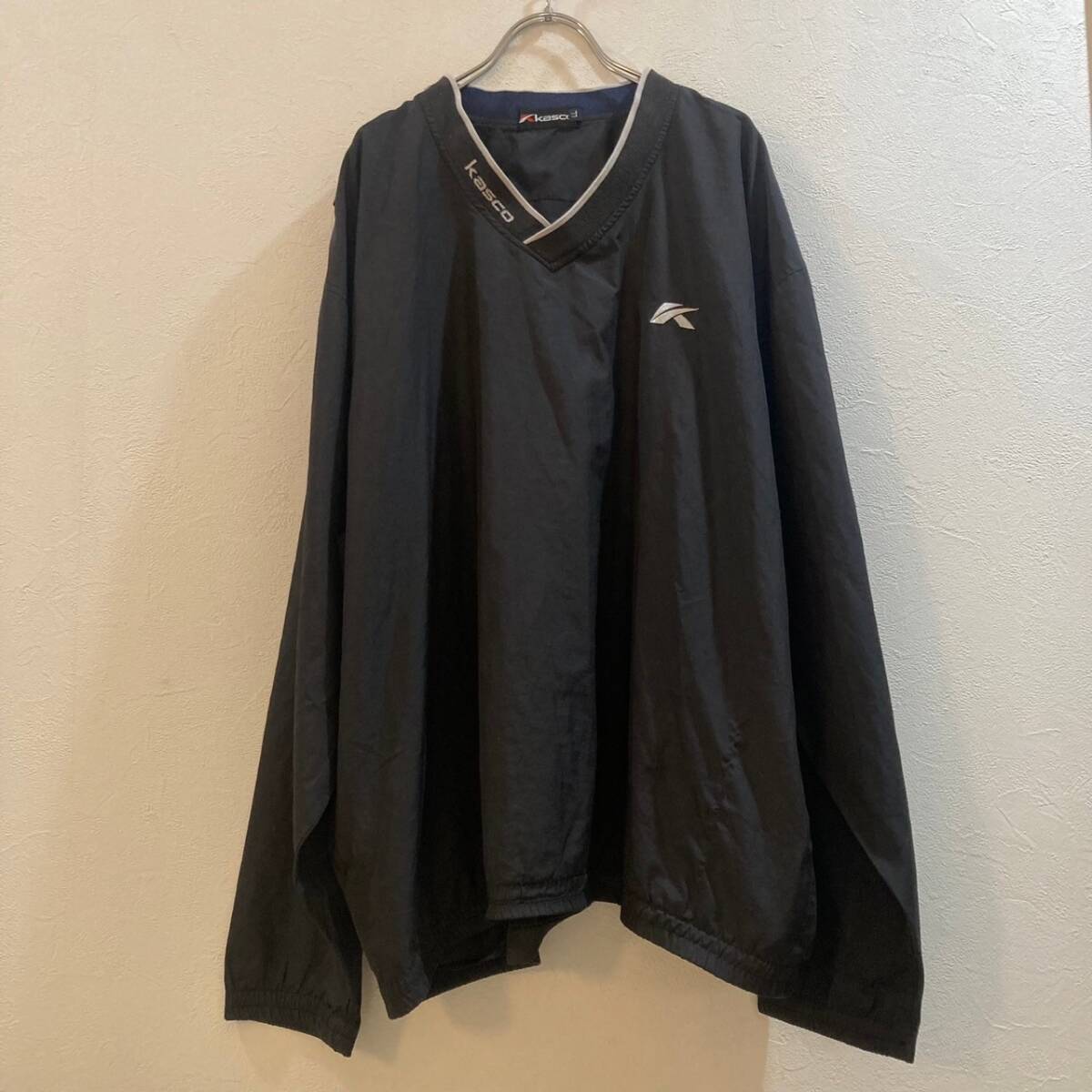Kasco/ キャスコ 長袖Vネックピステジャケット ブラック 黒 メンズ LL拍卖
