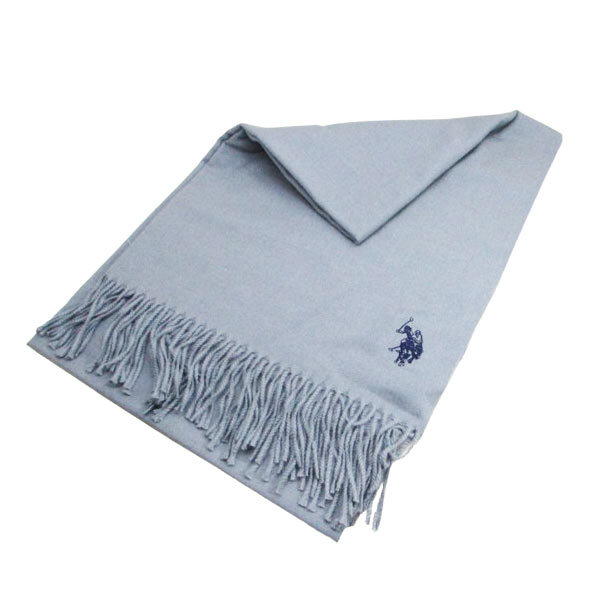 ストール ポリエステル80% レーヨン20% 220x70cm uspa2015-448048 ライトグレイ U.S. POLO ASSN.(ユーエス ポロ アッスン)/送料無料拍卖