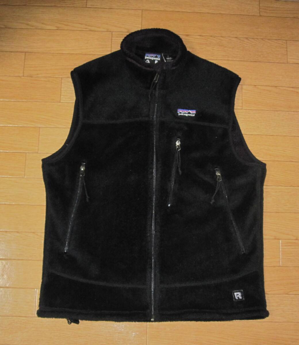 ☆ パタゴニア R4 ベスト (M) 刺繍タグ 2001年 / 黒×紫 / ビンテージ レトロ r2 R4ジャケット patagonia  USA製拍卖