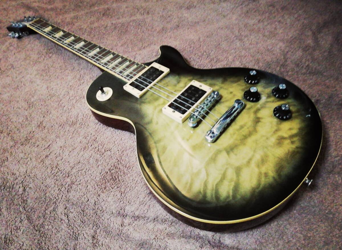 ☆レスポール・モデル☆キルト・サンバーストGOTOHピックアップ☆ジャパンヴィンテージ☆希少中古品拍卖