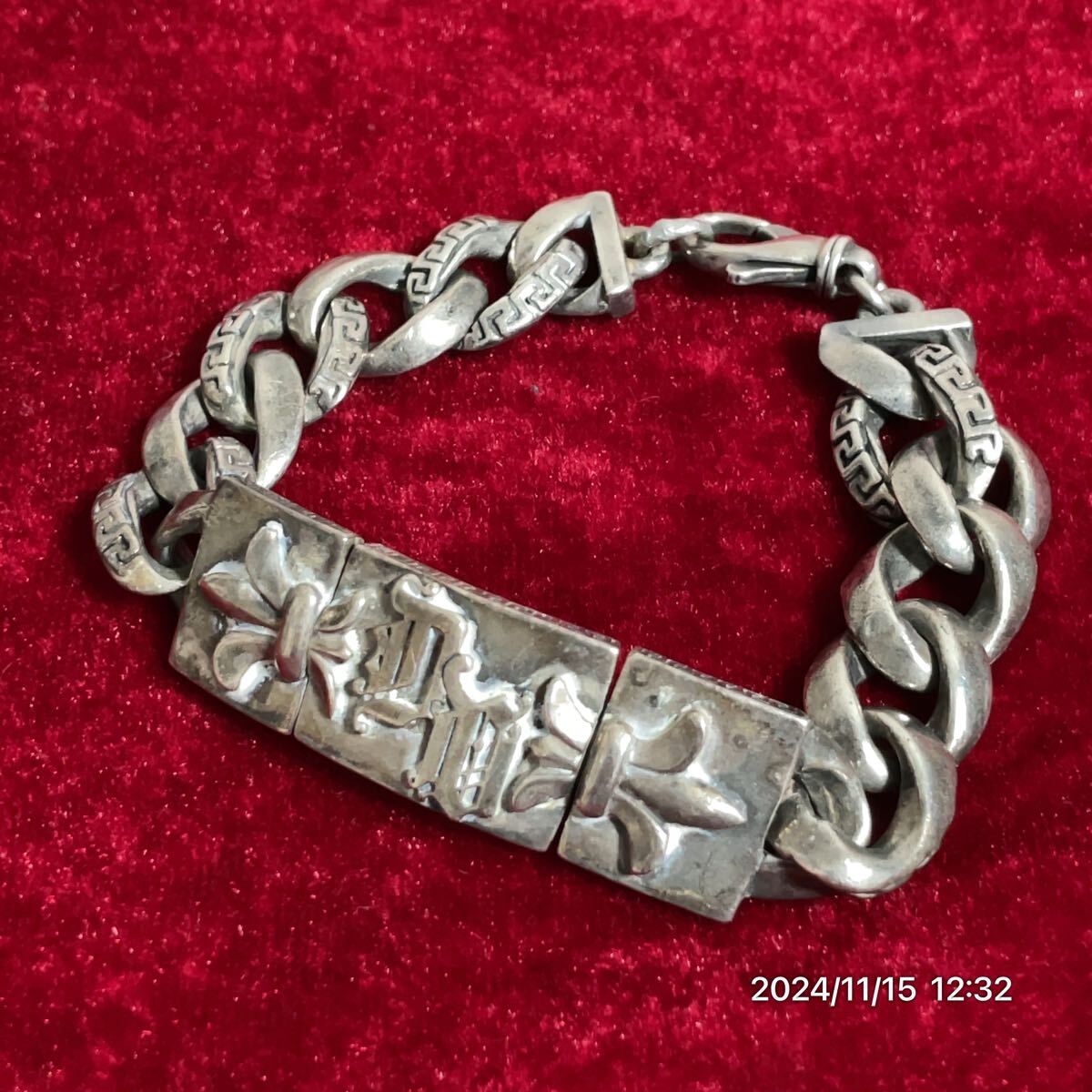 VERSACE ジャンニ ヴェルサーチ 百合紋章 喜平太チェーン ブレスレット アクセサリー拍卖