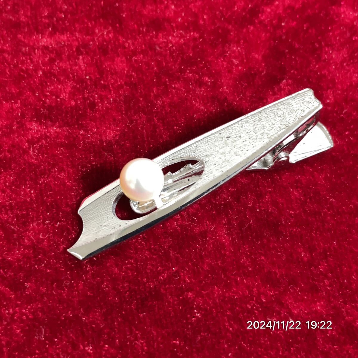 SILVER シルバー MIKIMOTO ミキモト 真珠 パール ネクタイピン アクセサリー拍卖