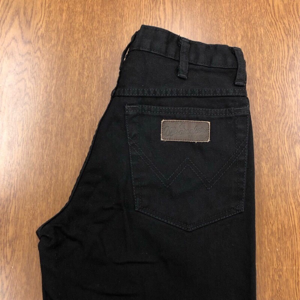 【FK119】Wrangler W30 L32 カラーパンツ ブラック 黒色 メンズブランド古着 ラングラー 送料無料拍卖