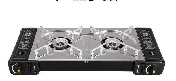 OHJ267★カセットストーブ カセットコンロ 耐荷重30kg 強火力2.5kW×2 強火力コンロ 防風 ガスボンベ式 2連 アウトドア ケース付き拍卖